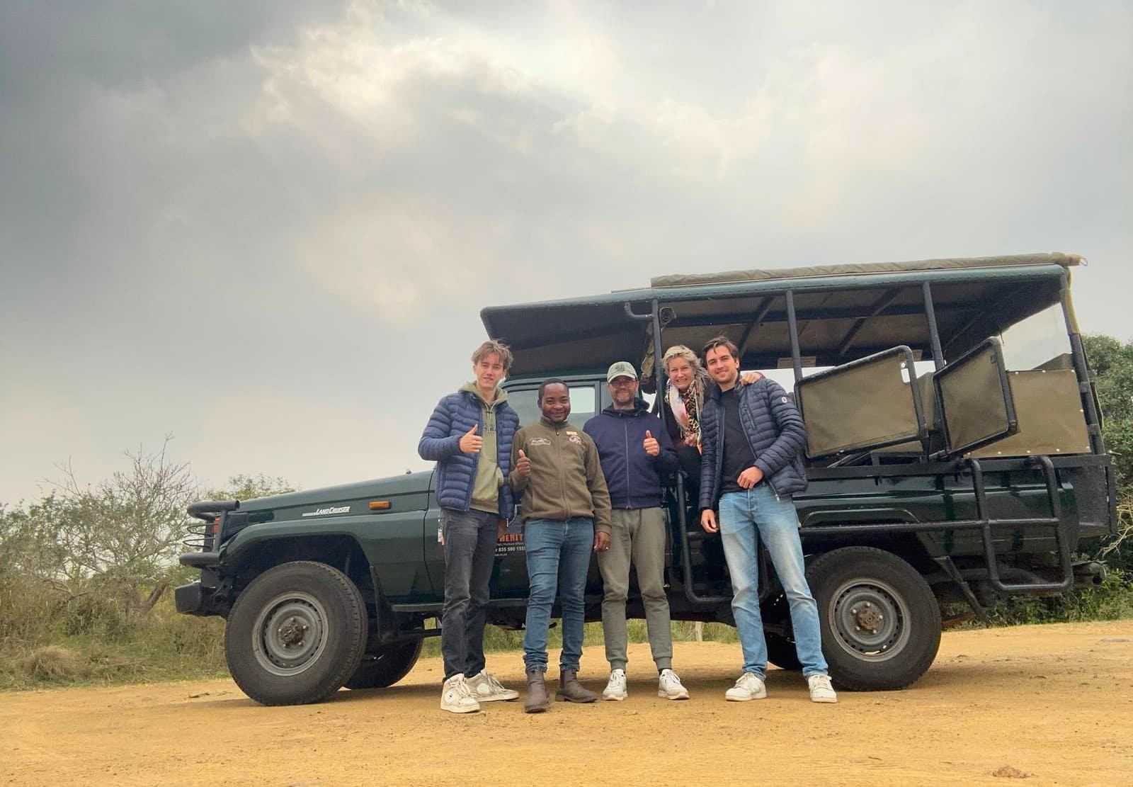clients on tour with heritage tours and safaris